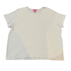 Woman Within‎ Short Sleeve Round Neck Waffle Blouse Size 1X